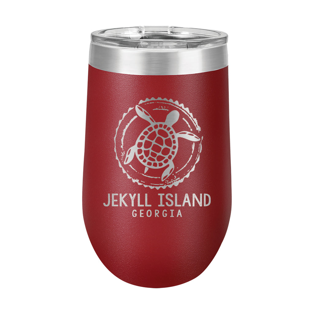 16oz Wine Tumbler • Jekyll Island Sea Turtle