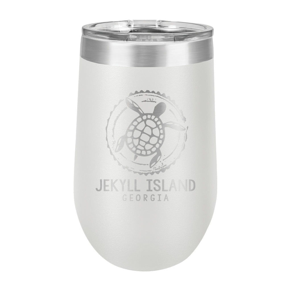 16oz Wine Tumbler • Jekyll Island Sea Turtle