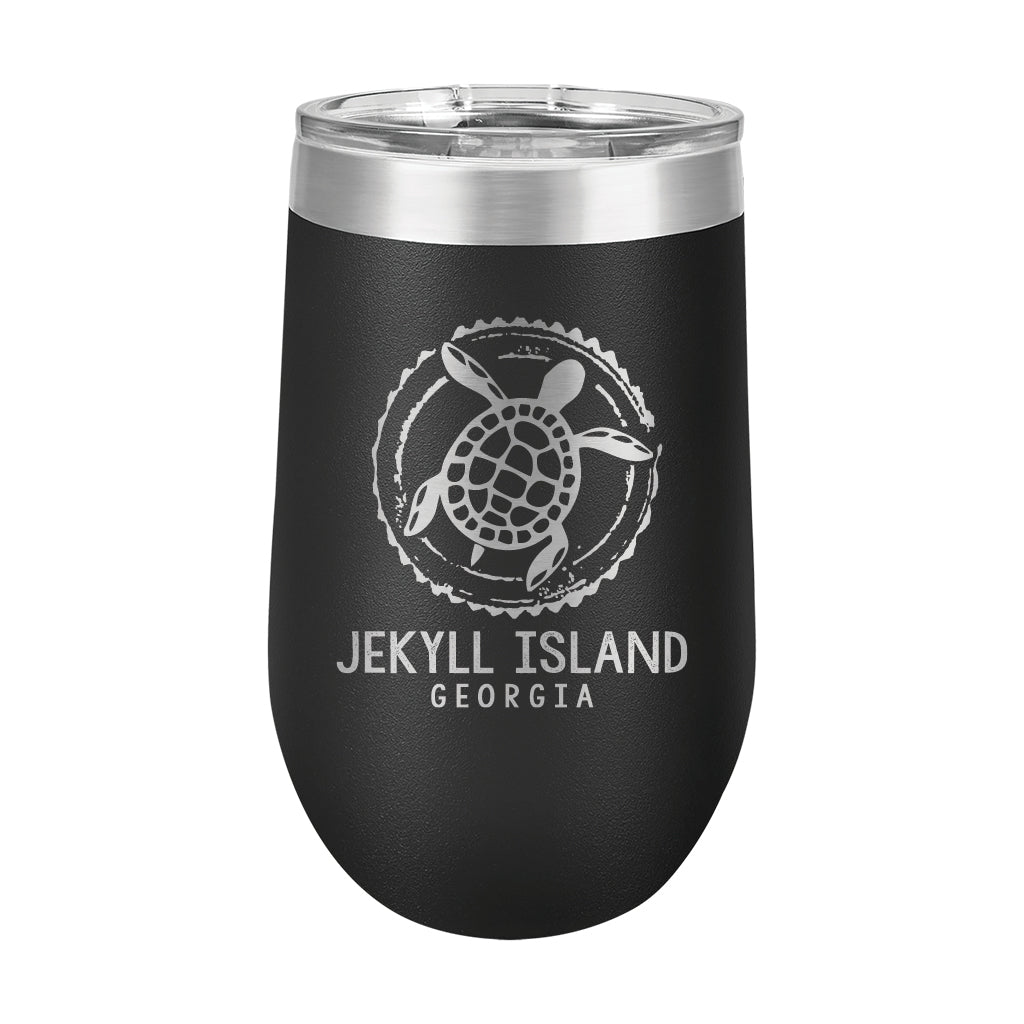 16oz Wine Tumbler • Jekyll Island Sea Turtle