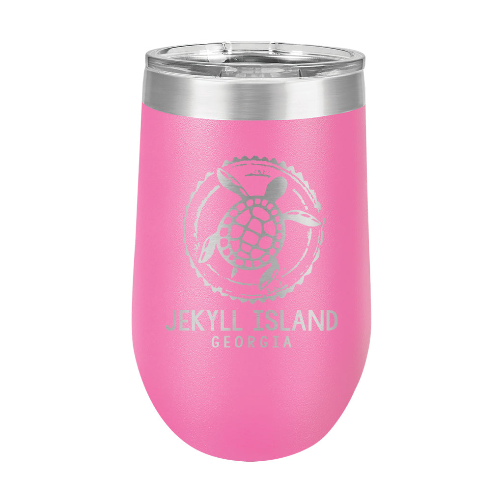 16oz Wine Tumbler • Jekyll Island Sea Turtle