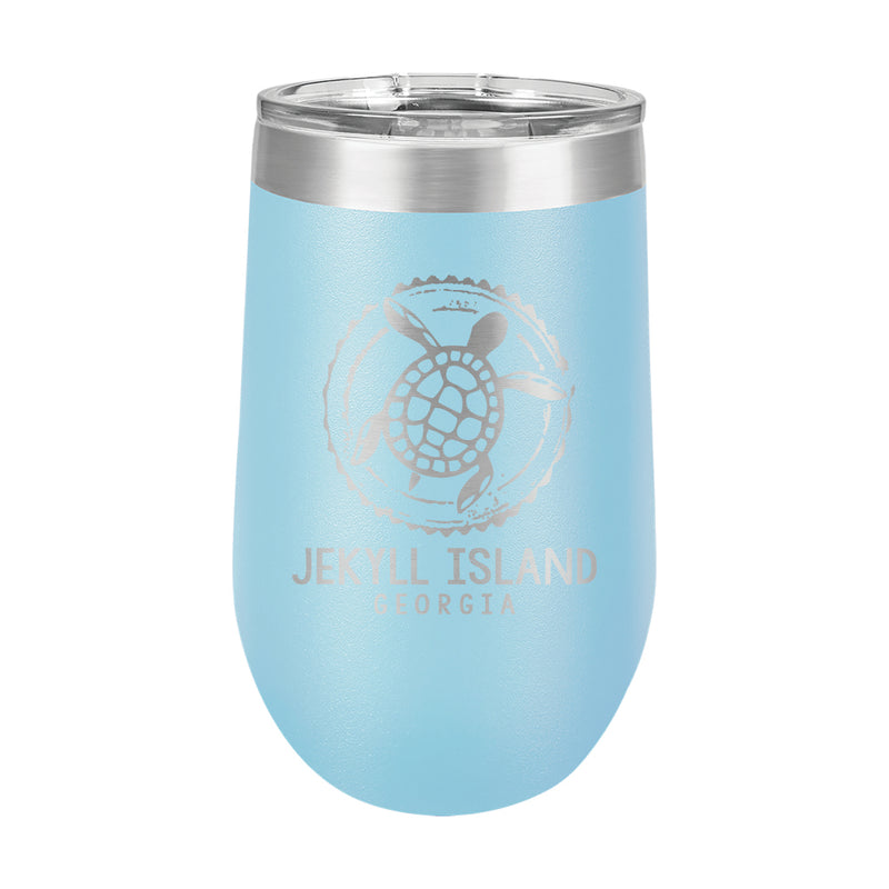 16oz Wine Tumbler • Jekyll Island Sea Turtle