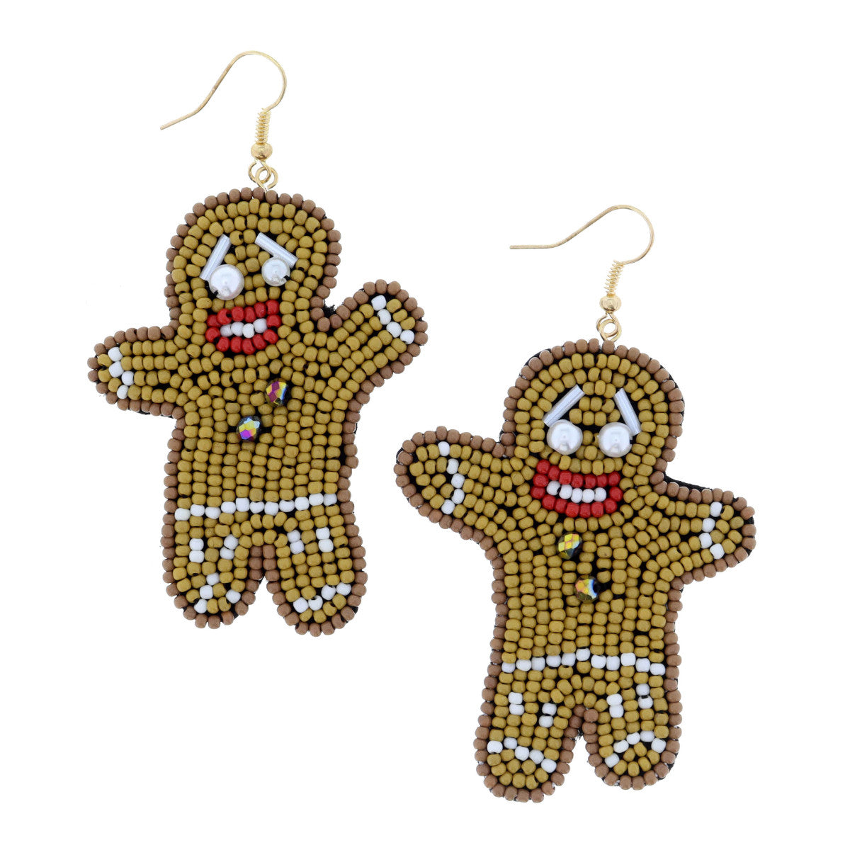 Beaded Gingerbread Earrings