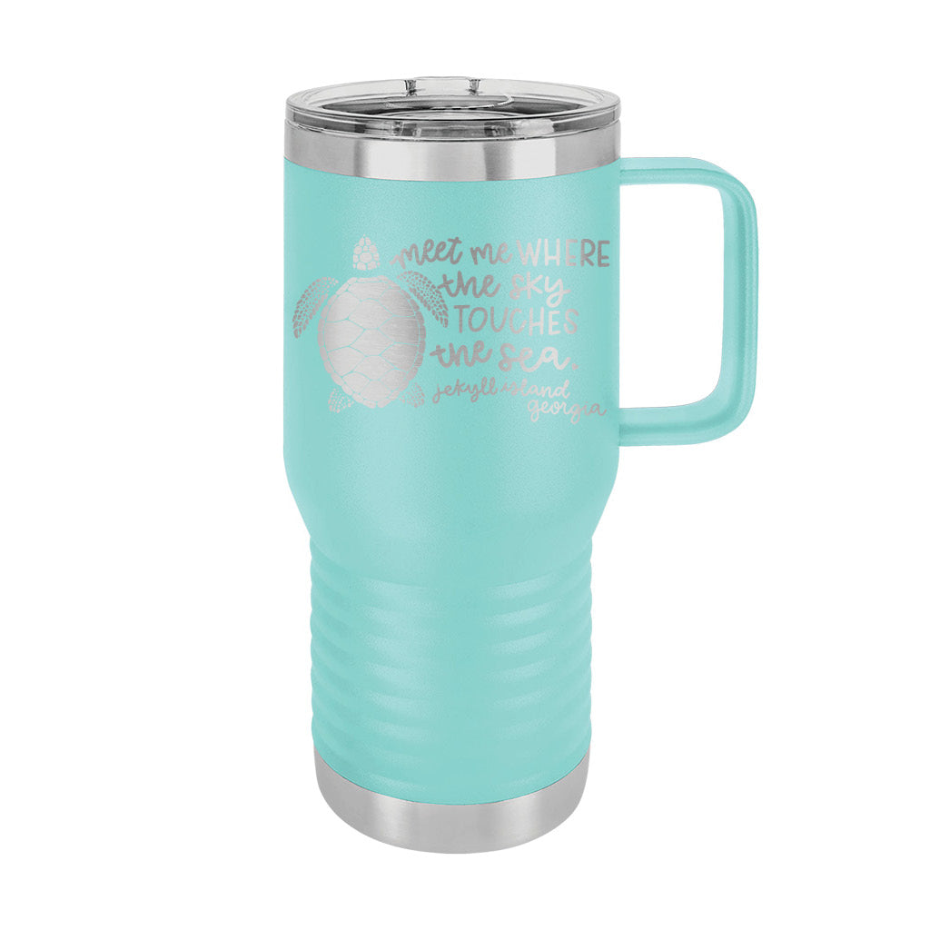 20oz Travel Mug • Where the Sky Meets The Sea