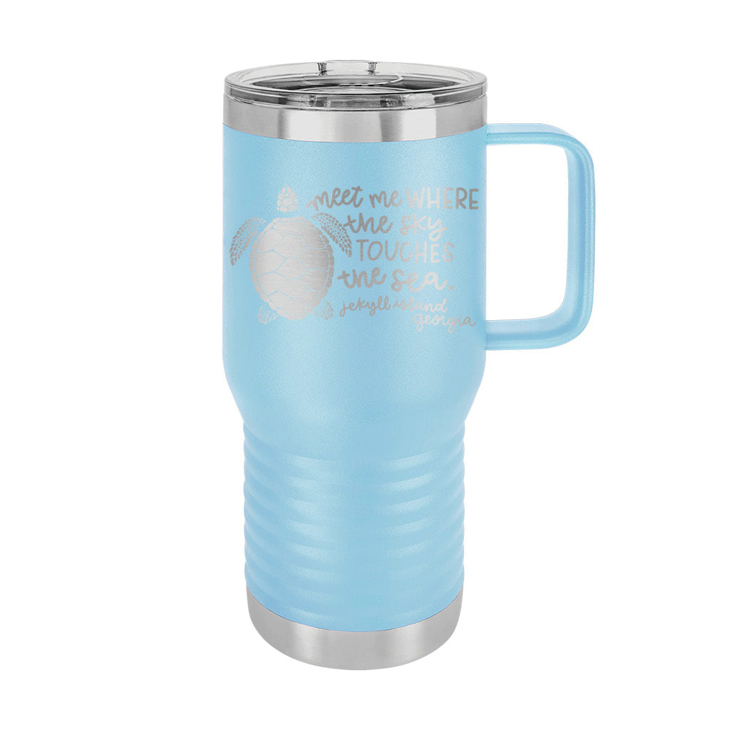 20oz Travel Mug • Where the Sky Meets The Sea