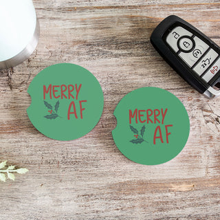 Merry AF • Car Coaster