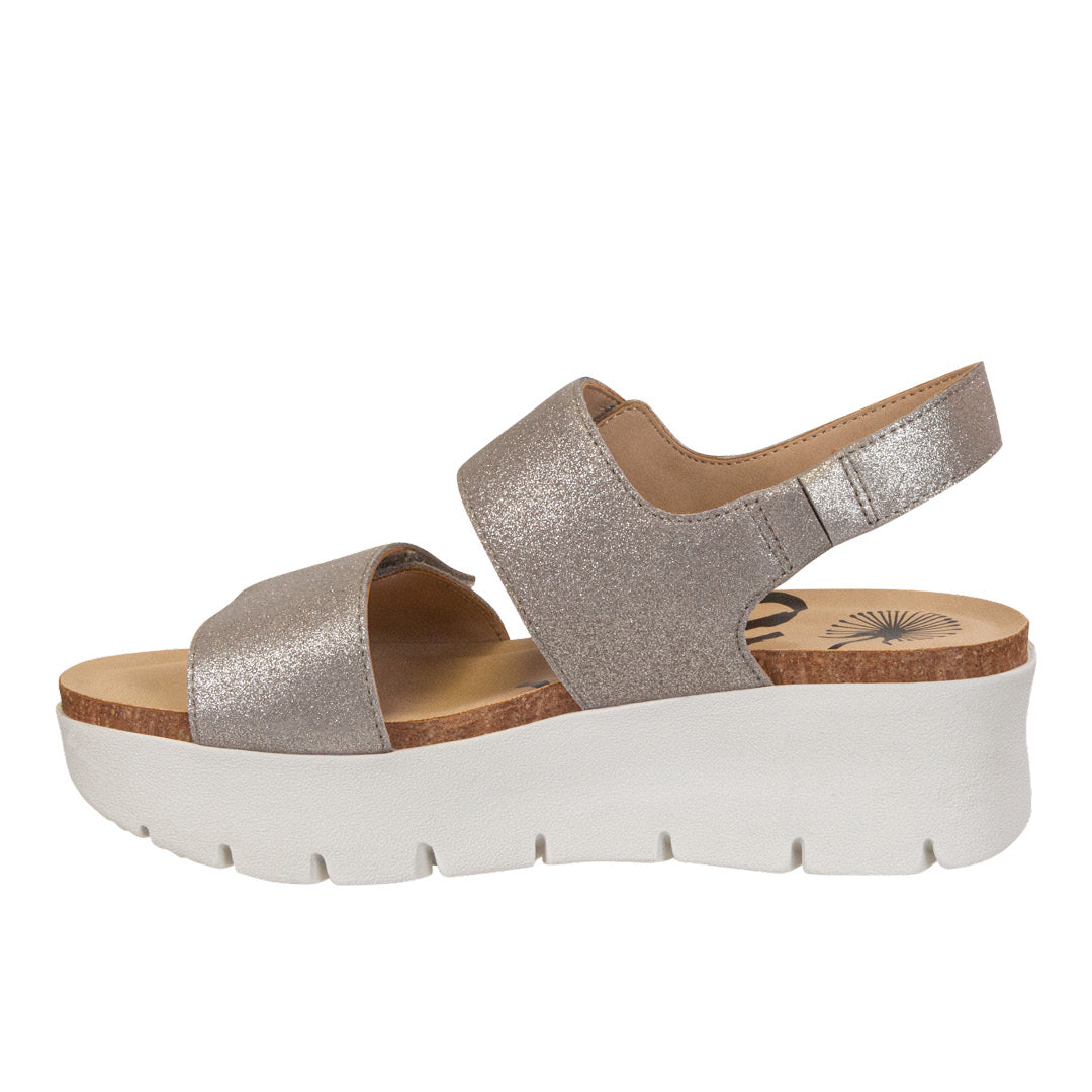 Montane • Silver Wedge Sandals