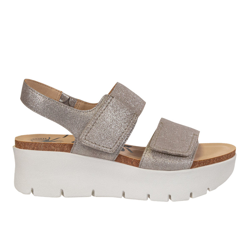 Montane • Silver Wedge Sandals