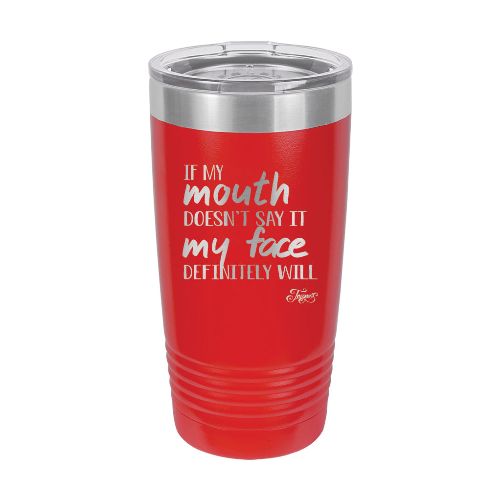 Red Satin Finish Tumbler with Handle USD Mom – USD Charlie's Store