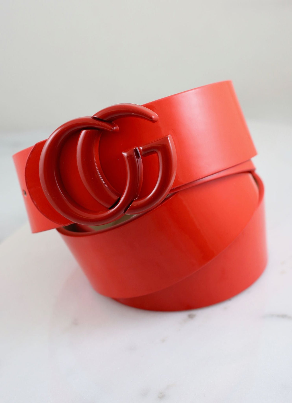 Paula Patent Belt • Red