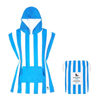 Kids Hooded Poncho Towel • Bondi Blue