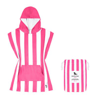 Kids Hooded Poncho Towel • Phi Phi Pink