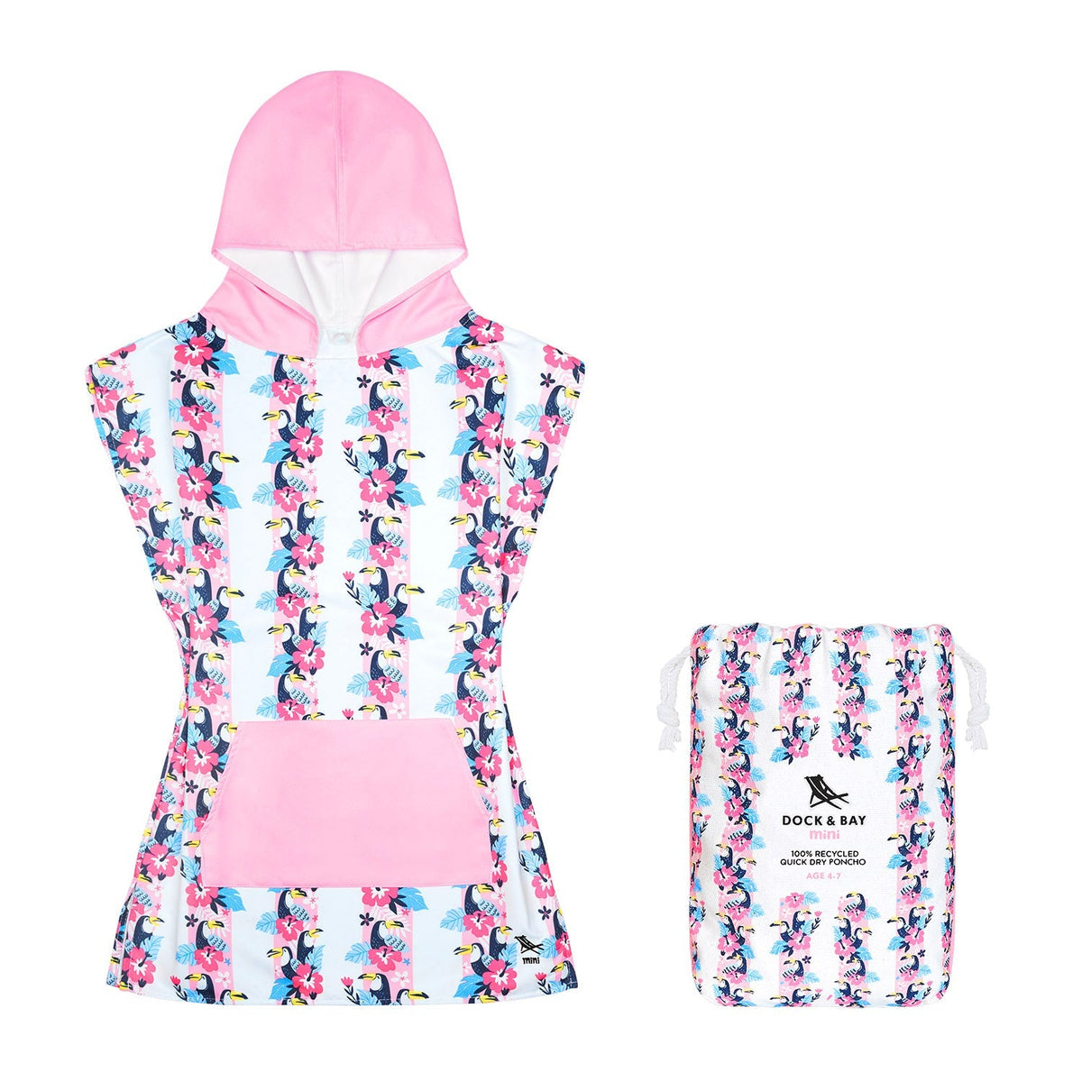 Kids Hooded Poncho Towel • Toucan Tango