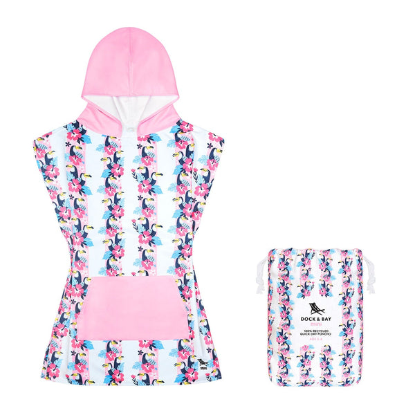 Kids Hooded Poncho Towel • Toucan Tango