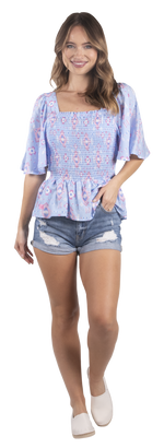 Simply Smocked Blouse • Aztec