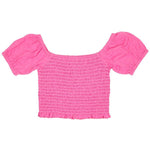 Simply Shirred Top • Hot Pink