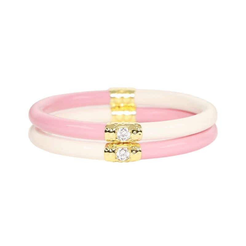 Yin & Yang All Weather Bangles® • Pink & Ivory