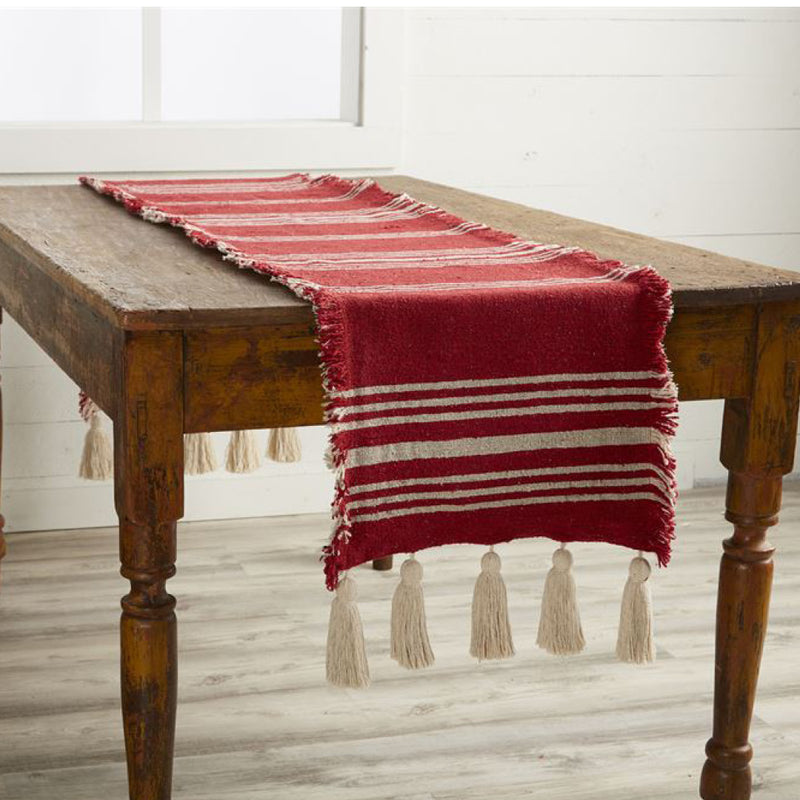 Ponchaa Table Runner • Red Stripe