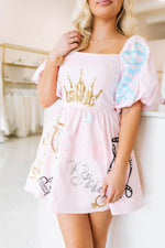 Pink Bride Mini Dress • Pink Sequin