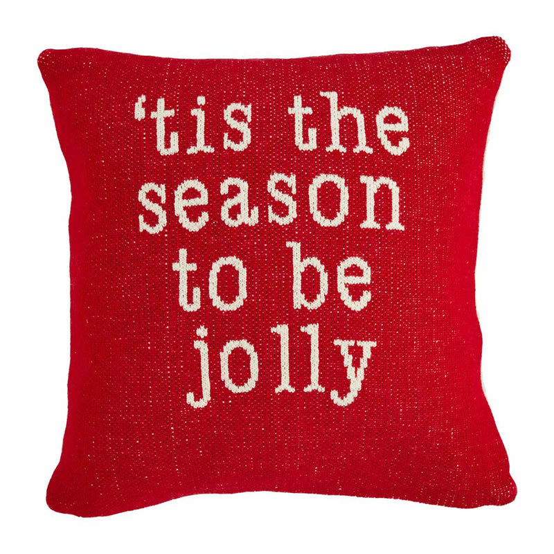 Reversible Knit Christmas Pillow