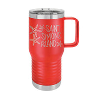 20oz Travel Mug • St. Simons Island Starfish