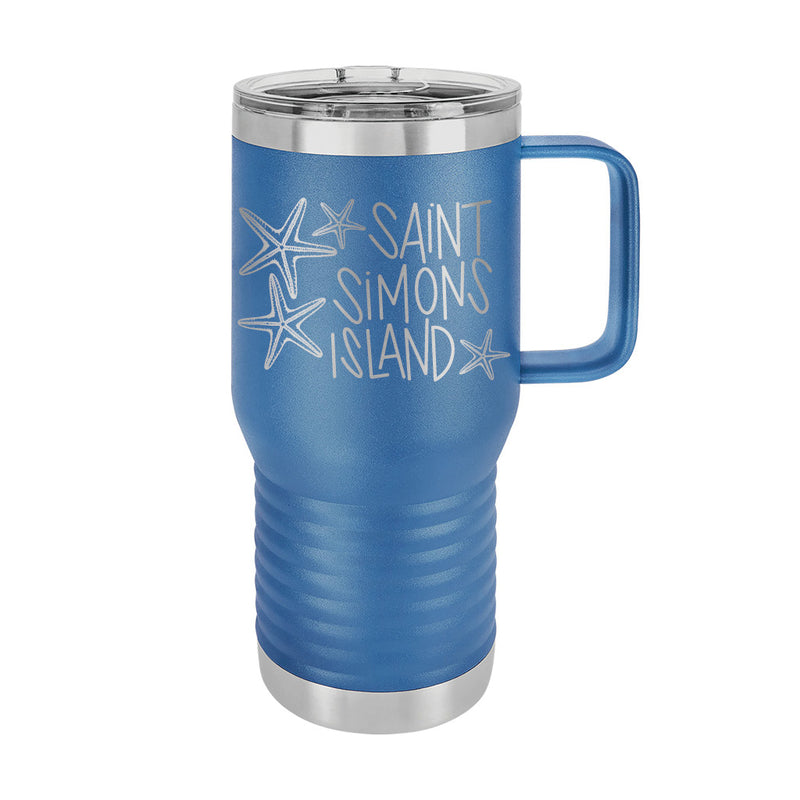 20oz Travel Mug • St. Simons Island Starfish