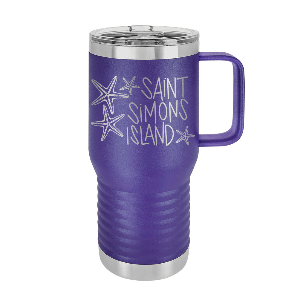 20oz Travel Mug • St. Simons Island Starfish