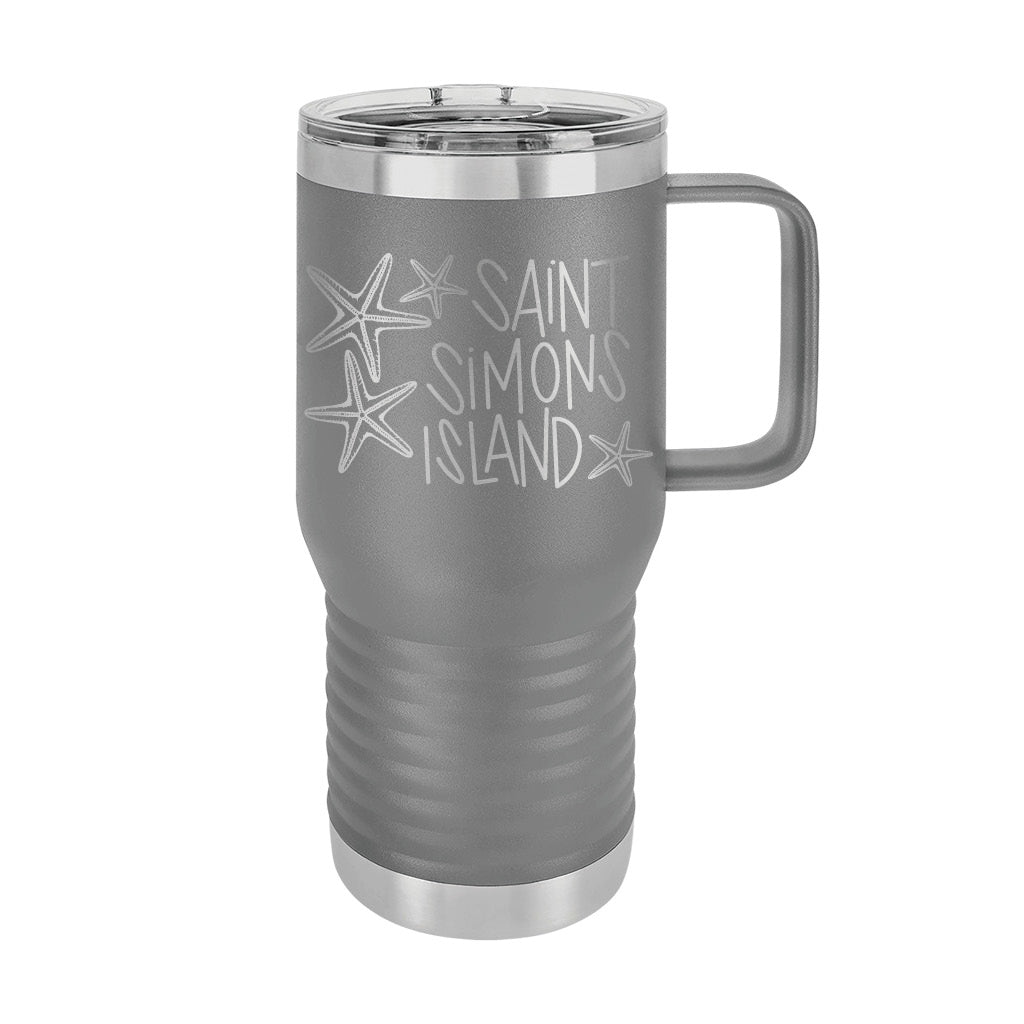 20oz Travel Mug • St. Simons Island Starfish