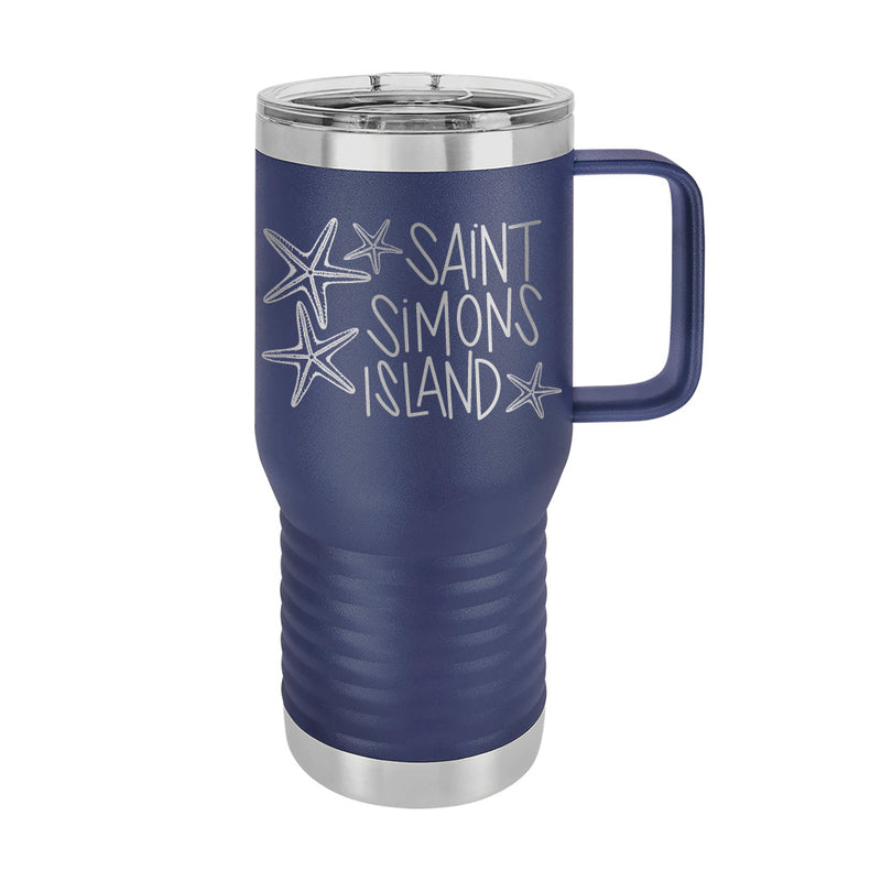 20oz Travel Mug • St. Simons Island Starfish