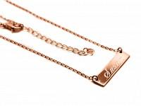 Sterling Silver 27mm Bar Necklace