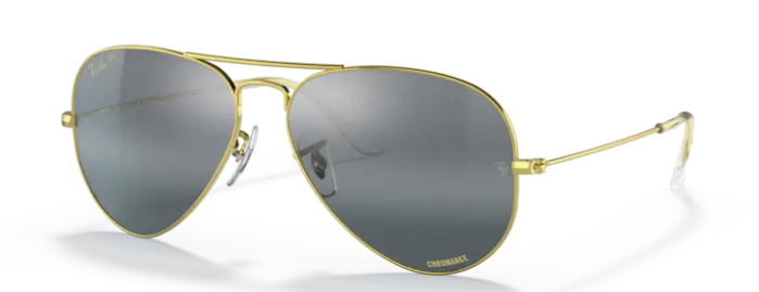 Products RB3025 Aviator Large Metal • Legend Gold • Clear Gradient Dark Blue