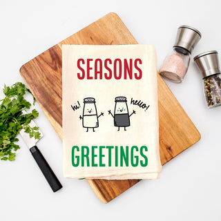 Christmas Puns Flour Sack Hand Towels