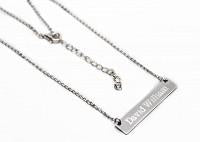 Sterling Silver 27mm Bar Necklace