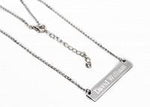 Sterling Silver 27mm Bar Necklace