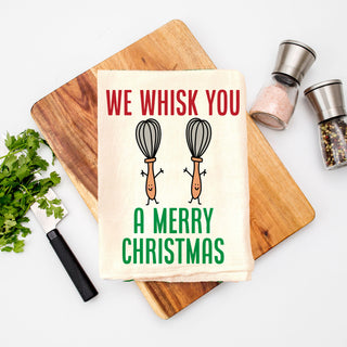 Christmas Puns Flour Sack Hand Towels