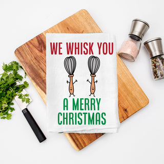 Christmas Puns Flour Sack Hand Towels