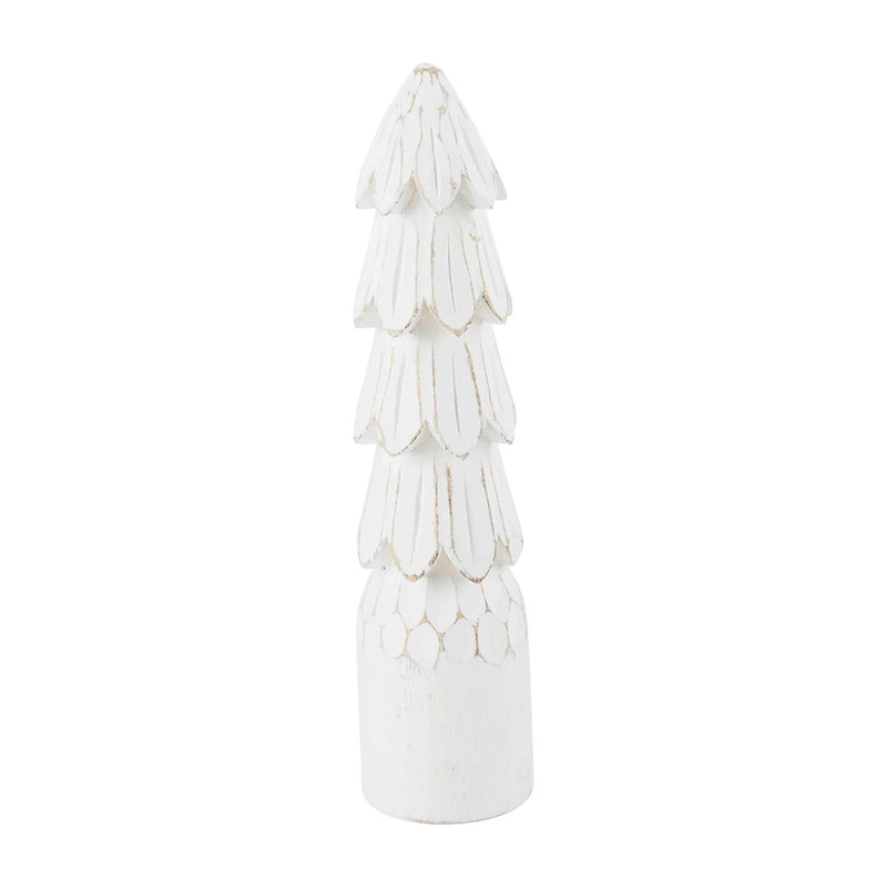 White Carved Tree • Small