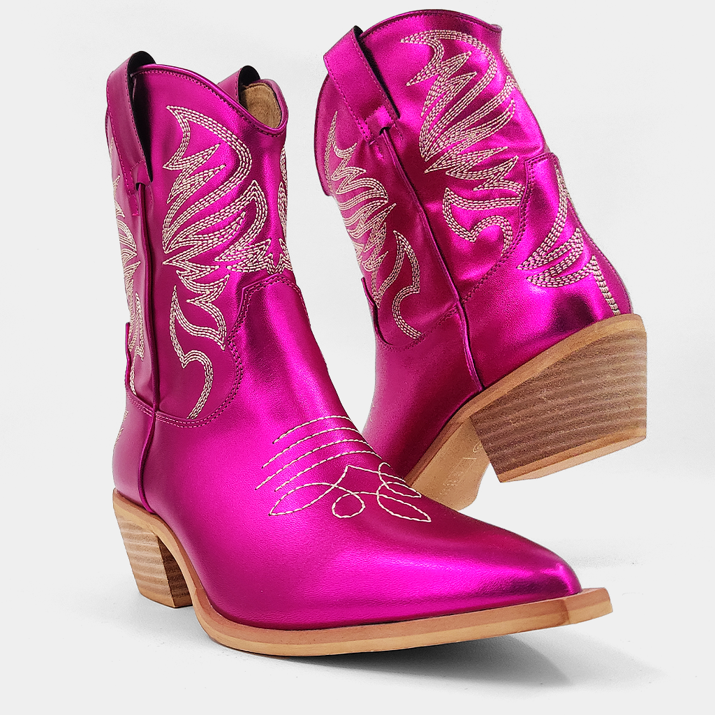 Zen Western Boot • Fuchsia