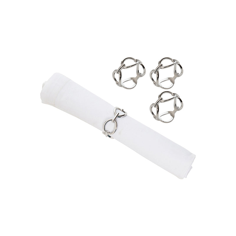 Silver Chain Link Napkin Ring (Set Of 4)