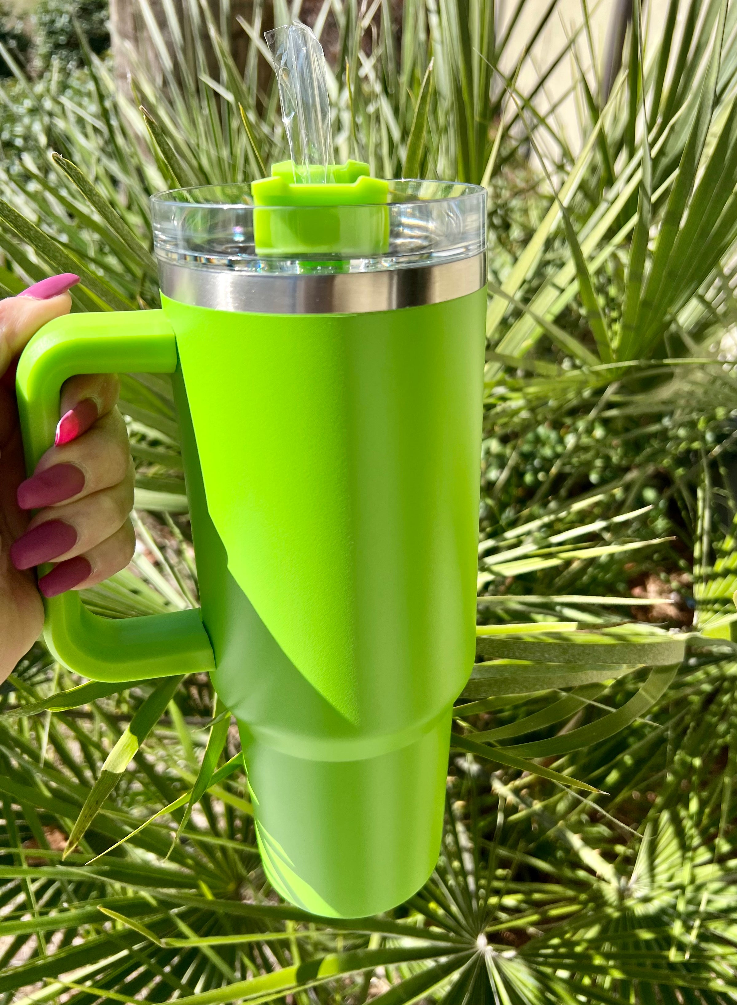 Lime Green 40oz Stainless Steel Tumbler