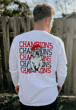 Champions Bulldog Long Sleeve Tee • White