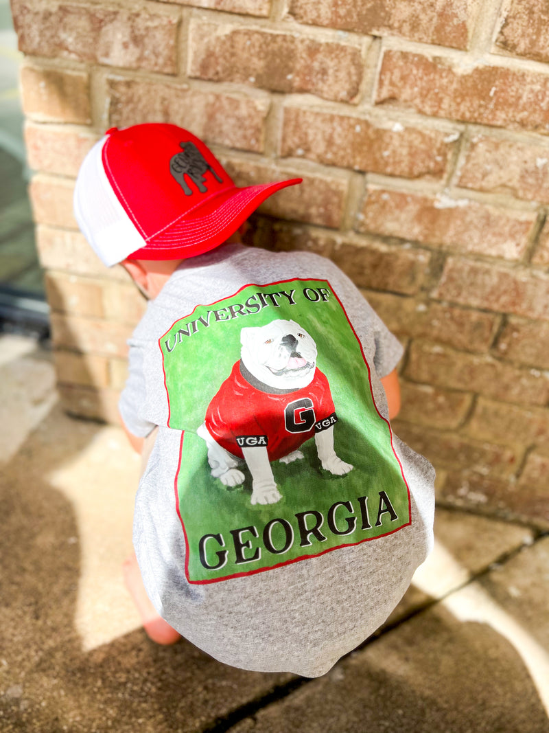 Georgia Raised • Leather Patch Hat • Red