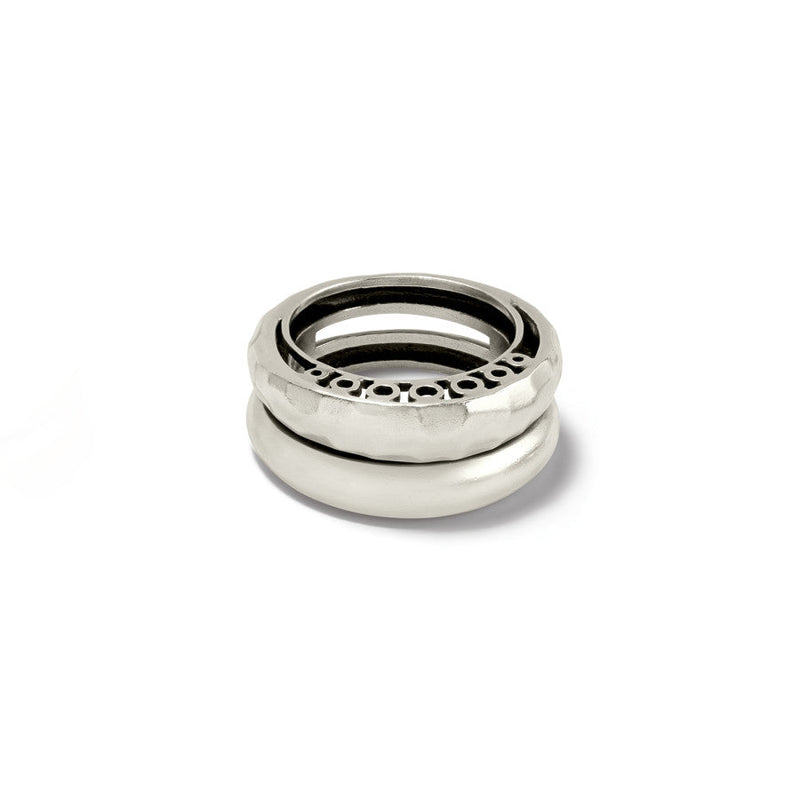 Inner Circle Double Ring Silver