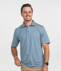 Tucker Stripe Polo • Blue Plum