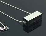 Engraved Stainless Steel Horizontal 4 Side Bar Necklace