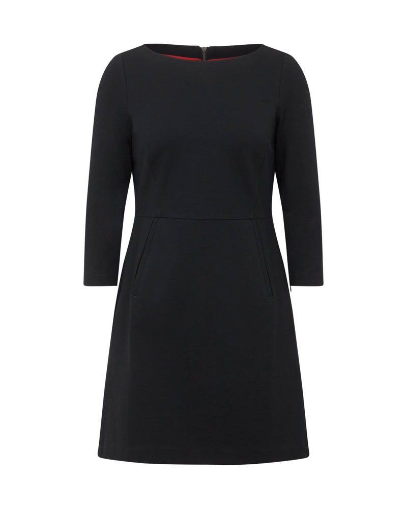 The Perfect A-line 3/4 Sleeve Dress • Classic Black