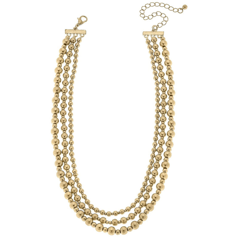 Ayleen Beaded Layer Necklace • Gold
