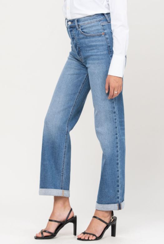 High Rise Double Rolled • Dad Jeans