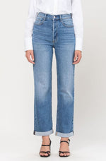 High Rise Double Rolled • Dad Jeans